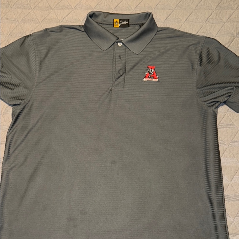 Gray Polo Shirt XL with Embroidered “Vault A” Alabama Logo